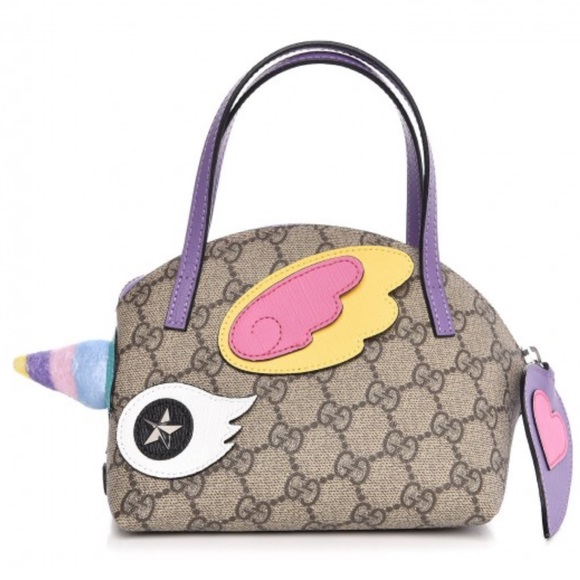 Gucci Supreme Kid’s Unicorn Top Handle Bag - Picture 1 of 11